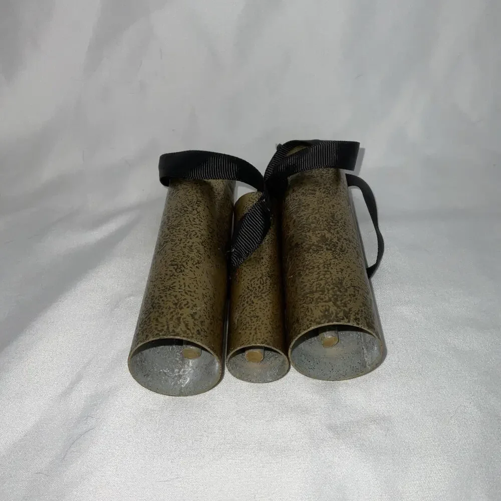 3 LONG TAPERED GOLD BELLS CRAFT CHRISTMAS 4 & 5 IN